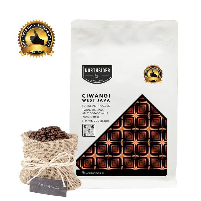 

BIJI KOPI ARABICA CIWANGI NATURAL 200G MANUAL BREW NORTHSIDER COFFEE - kkp1366