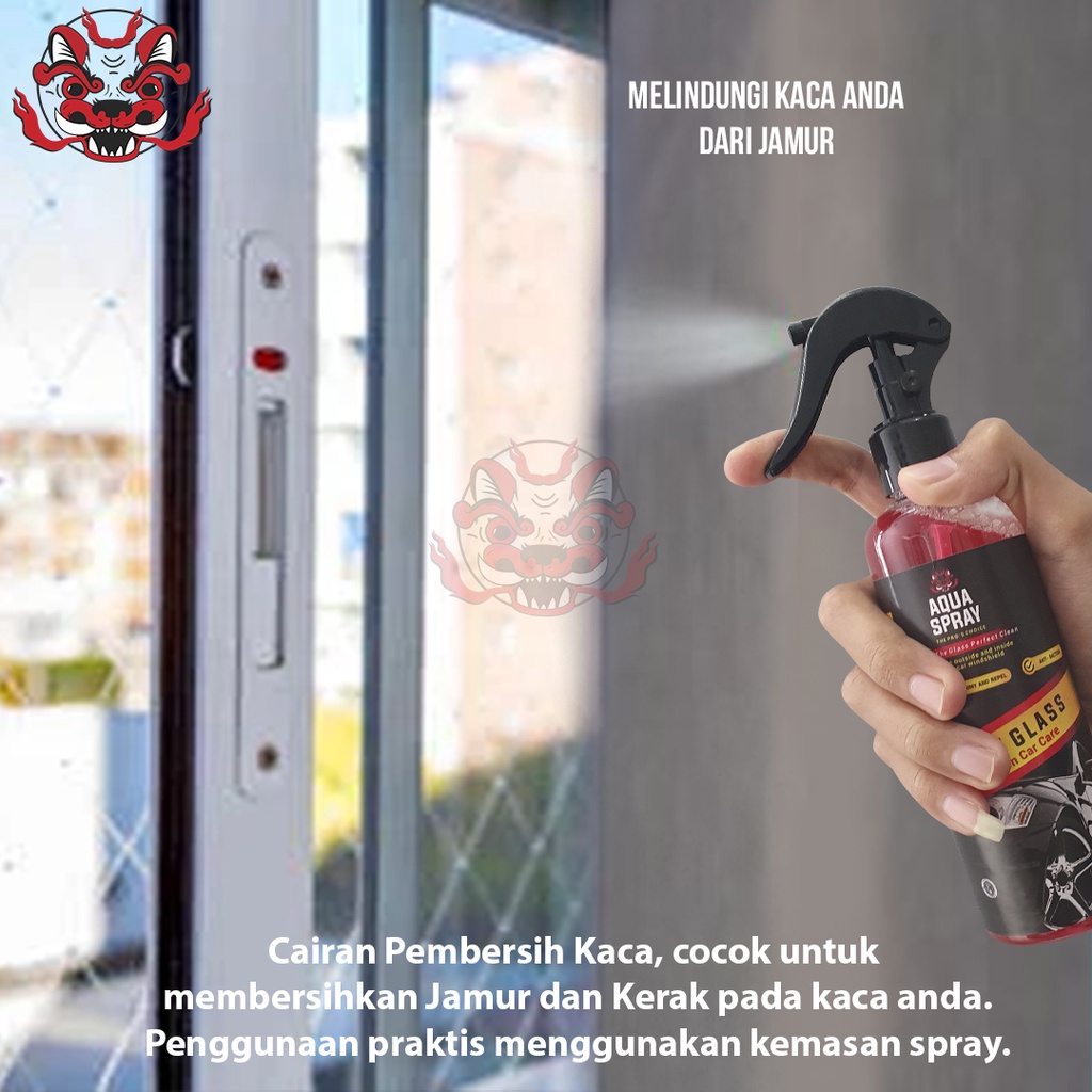 AQUA SPRAY - PERFECT GLASS PEMBERSIH JAMUR KACA MOBIL PAKET 3 BOTOL