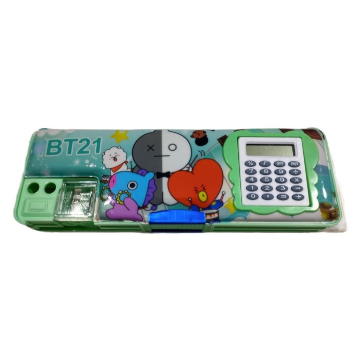 

Berkualitas Kotak Pensil Magnet Dua Sisi Plus Kalkulator Karakter Bts / Bt21 Diskon