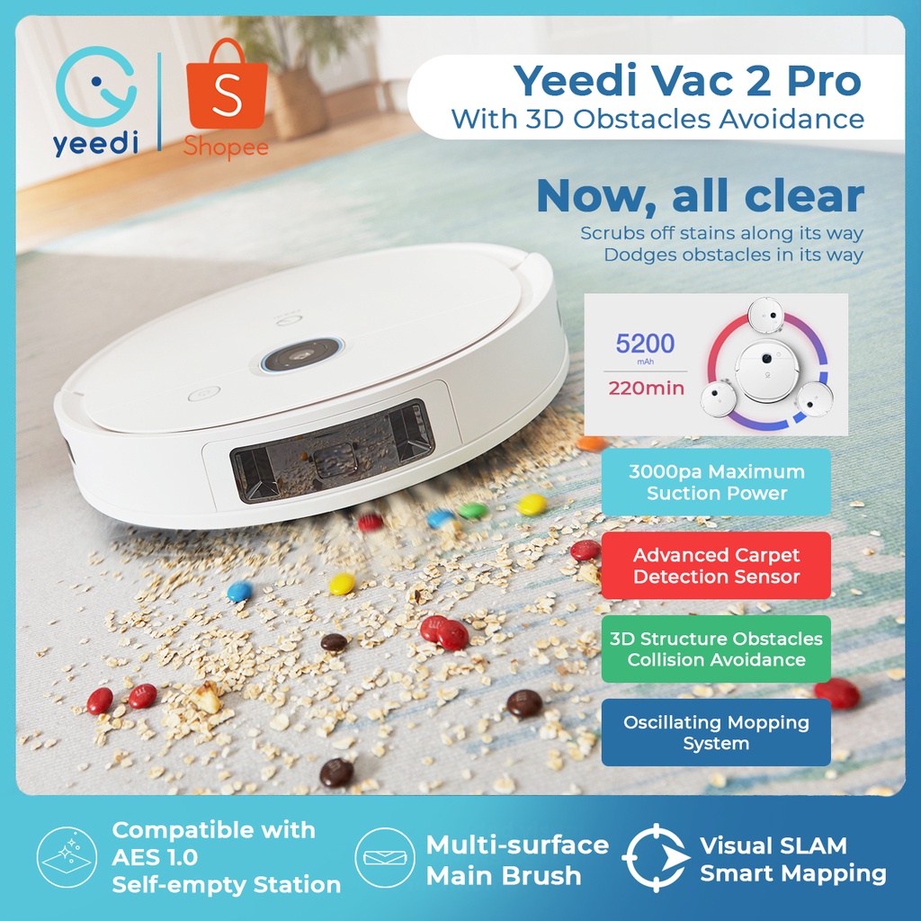 Ecovacs Yeedi Vac 2 Pro Robot Vacuum Cleaner and Mop