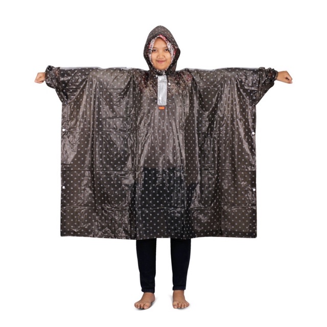 Jas Hujan Ponco Polkadot Elmondo kode 713