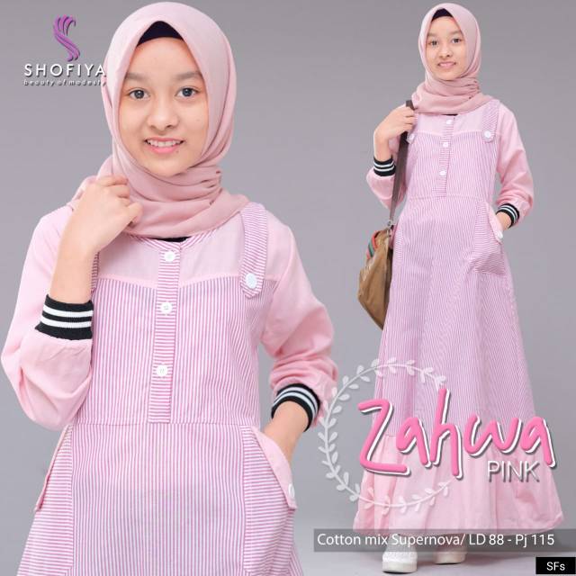 Jual Ready Stock Termurah Gamis Remaja Zahwa Ghina Original Shofiya Kota Bandung Anisa Galeri Tokopedia