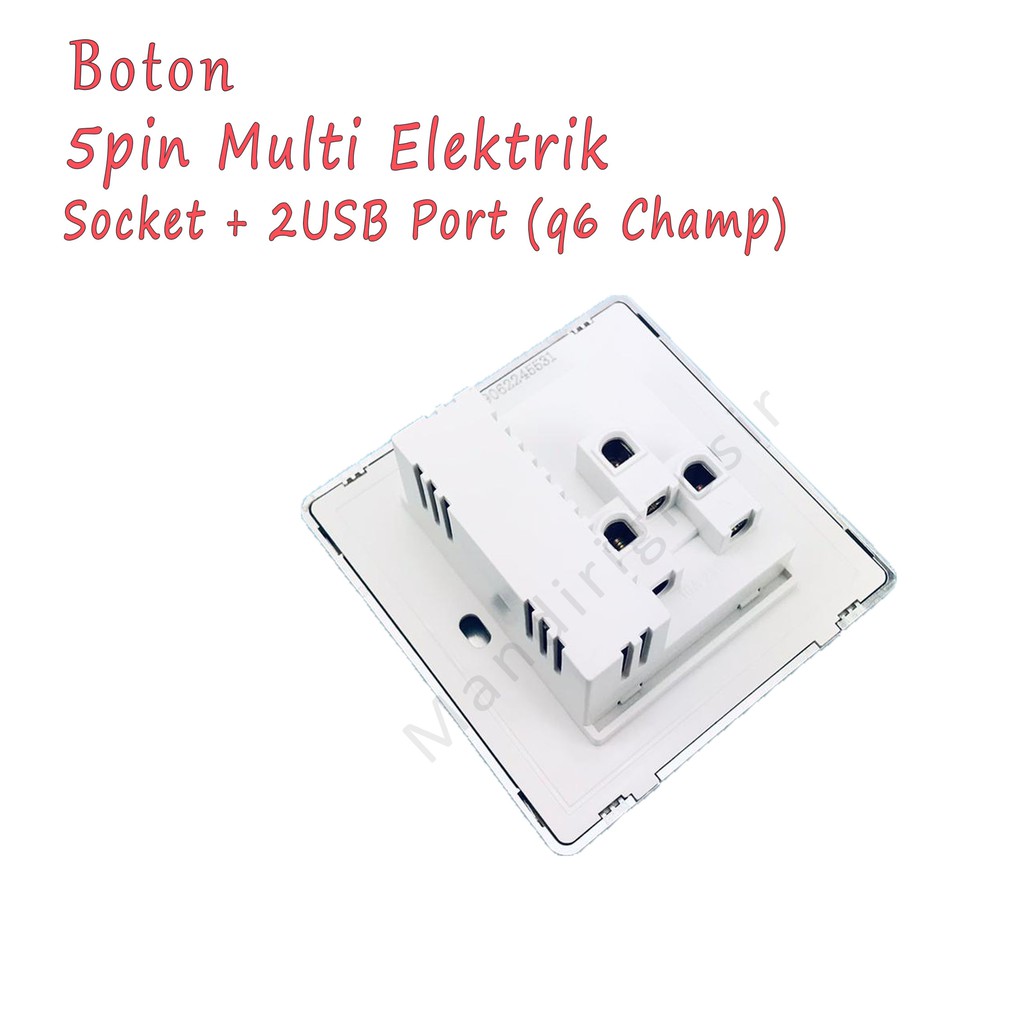 5pin Multi Elektrik Socket + 2USB Port * 5V 2100mA * Boton