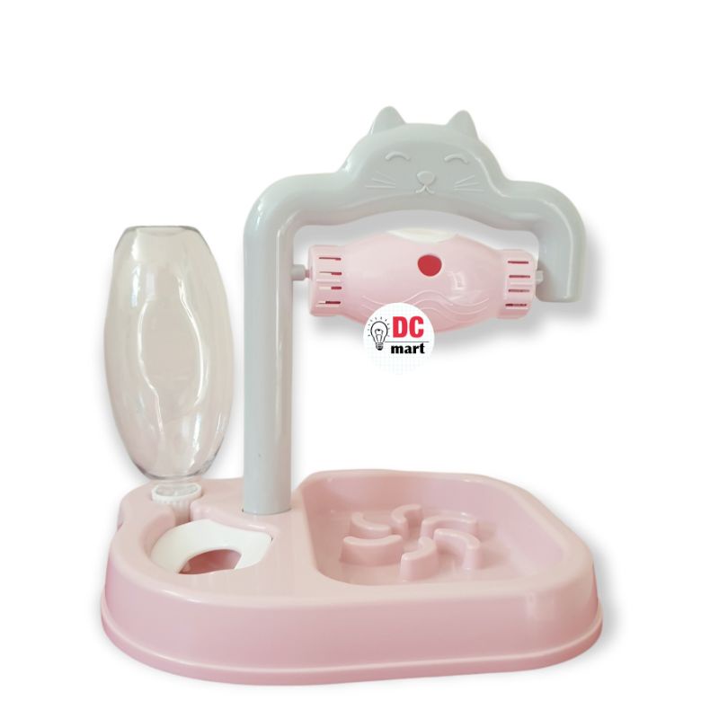 Tempat Makan dan Botol Hewan SET BISA PUTAR / MP#109 / Pet Bowl Dog Cat Feeder