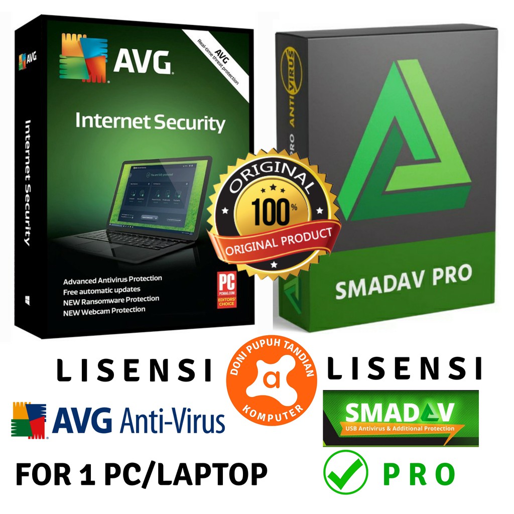 Antivirus Avg Internet Security Smadav Pro Lisensi Original 100 Shopee Indonesia