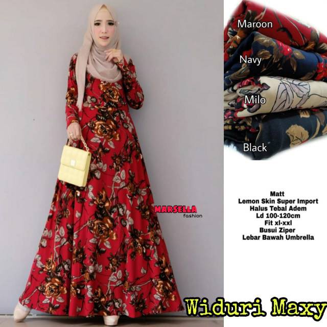 DRESS RESTOCK GAMIS WIDURI MAXY JERSEY ROBERTA SA DRESS GAMIS LEMONSKIN UMBRELA   bahan dan ukuran