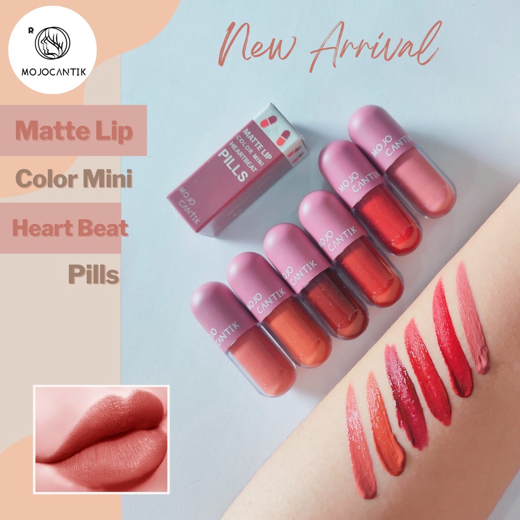 Lipcream dan Lip Glossy Pills By Mojocantik Brand Pigmented / Colorfull / Matte / Natural