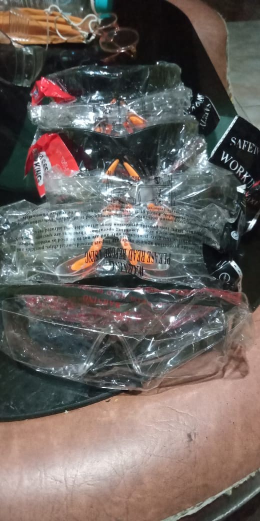 Kacamata Las Putih Bening Safety Glases