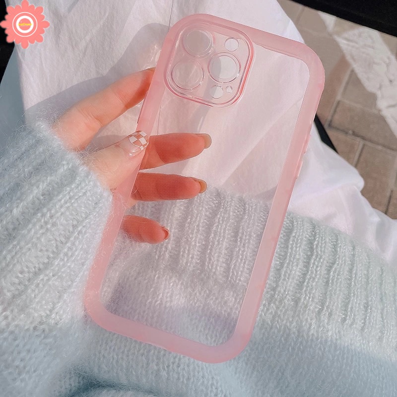 Case Pelindung Lensa Kamera Warna Macaron Fluorescent Tahan Banting Untuk IPhone 11 12 13 11 Pro Max XR X XS Max