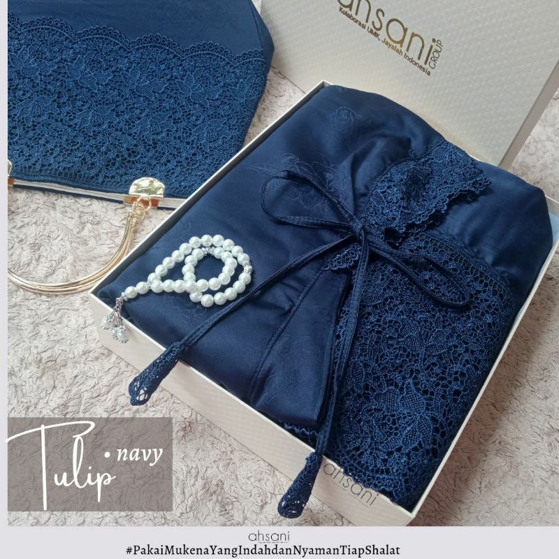 AHSANI MUKENA TULIP | Mukena Tulip Ahsani Mukena Sutra ORI Printing Bunga Cantik Mukena Dewasa Atas 