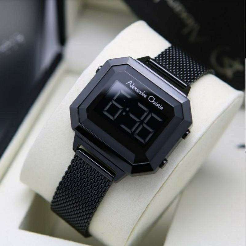 JAM TANGAN WANITA ALEXANDRE CRISTIE AC 9338 FULL BLACK