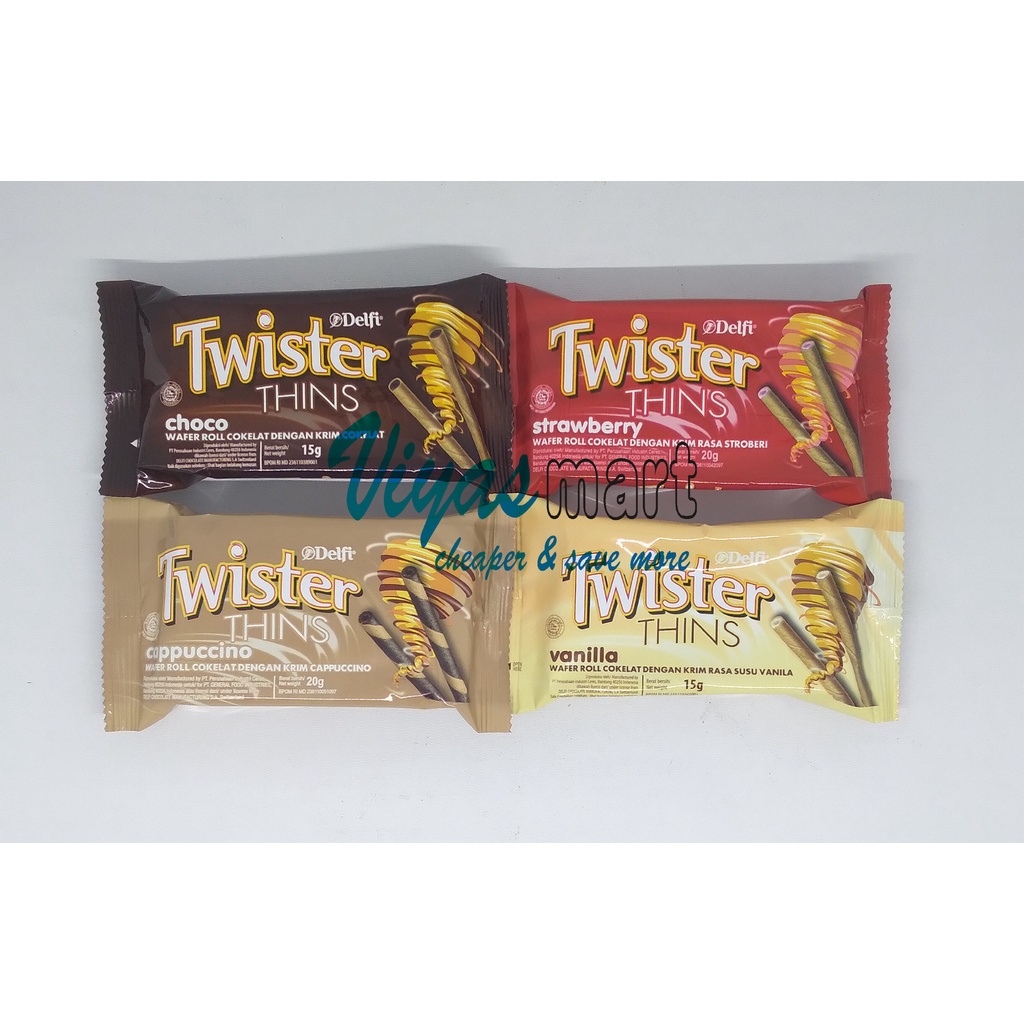 

Twister Thins Wafer roll isi krim 15gr