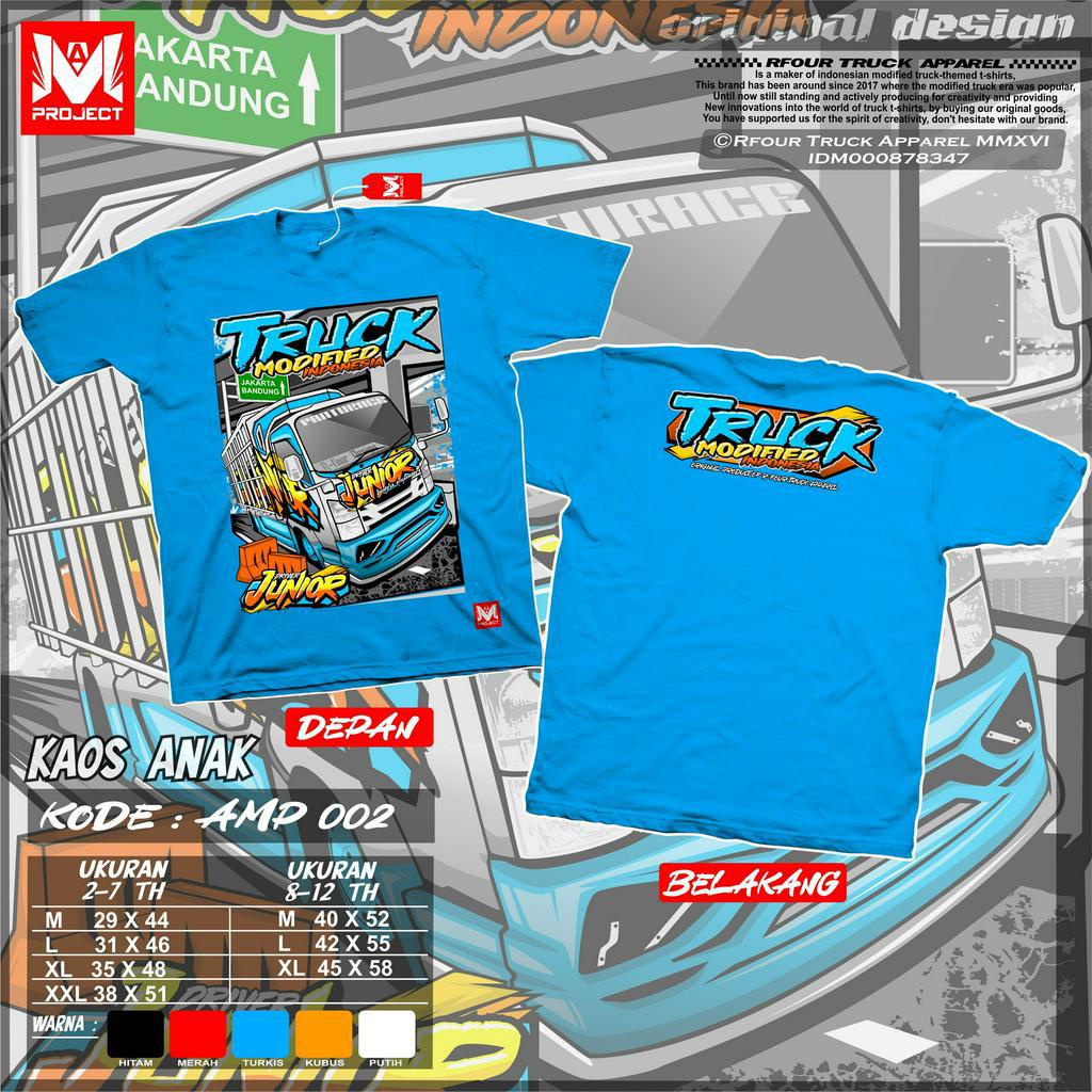 KAOS ANAK GAMBAR TRUCK 2-12 TAHUN BAJU KAOS TRUK OLENG ANAK JUNIOR KAOS TRUCK ANAK TERARU KAOS TRUCK ANAK LAKI LAKI