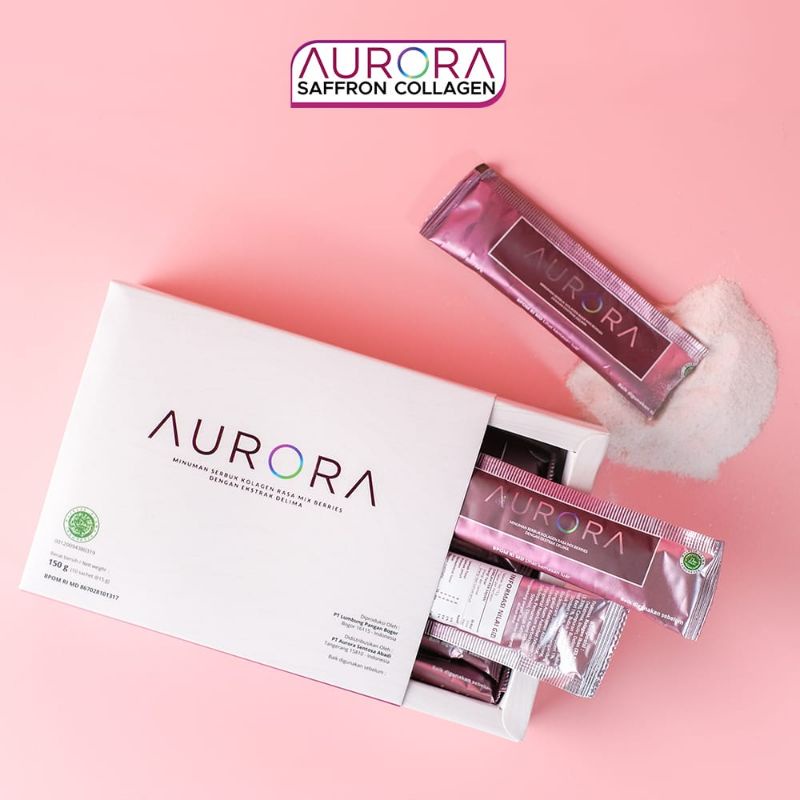 Aurora Saffron Collagen/minuman kecantikan mencerahkan wajah