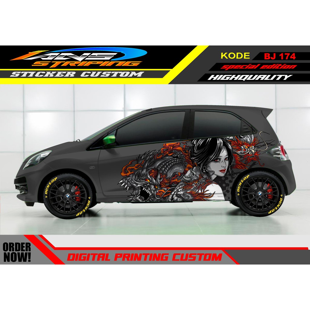 STICKER MOBIL BRIO , JAZZ / DECAL STICKER MOBIL JAZZ, BRIO , AGYA / STIKER MOBIL / STIKER MOBIL