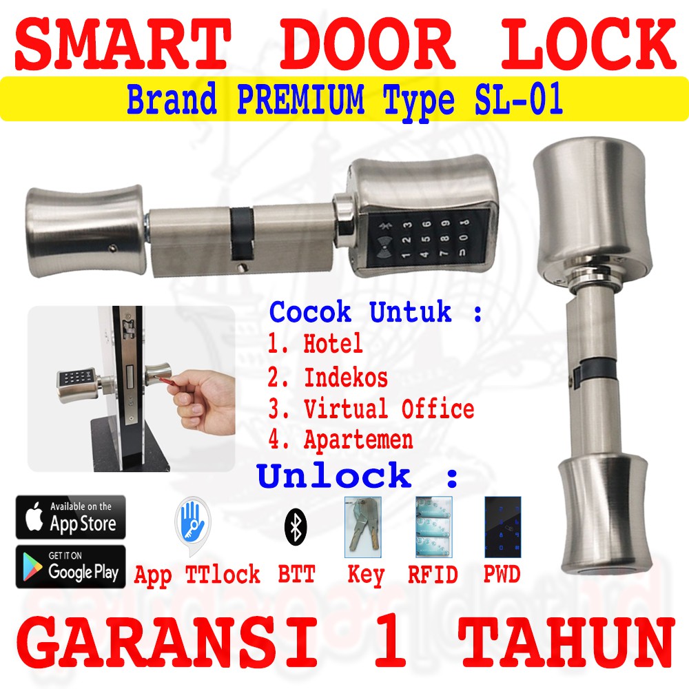 SMART DOOR LOCK DOORLOCK / KUNCI PINTU / TERMURAH / TERCANGGIH