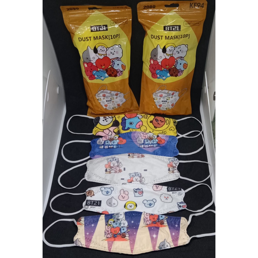 MASKER KF94 4PLY ANAK KARAKTER isi 10pcs - ONEHAND OFFICIAL