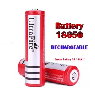 Baterai 18650 - Baterai Ultrafire - Baterai Lithium Biru - Baterai Senter Swat