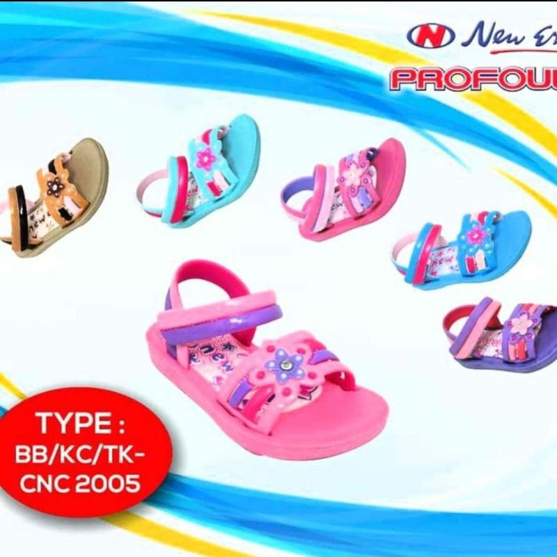 NEW ERA BB/KC CNC 2005 Sepatu Sandal Anak Jelly Tali Belakang
