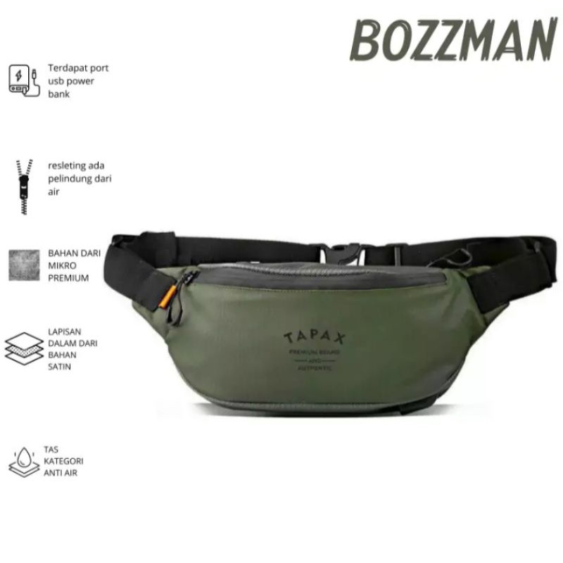 Tas Pinggang Waistbag Premium Waterproof Unisex Bozzman KinayShop