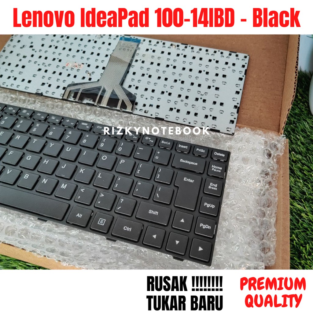 PROMO BISA COD!!! Keyboard Lenovo IdeaPad 100-14IBD - Black ( Central Socket )