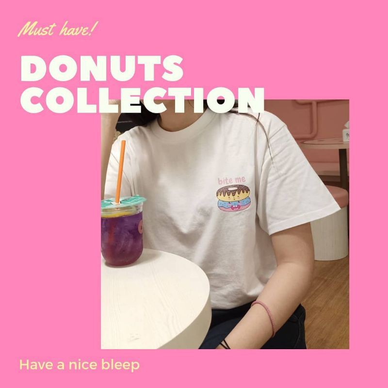 Donuts T-shirt tee kaos donat