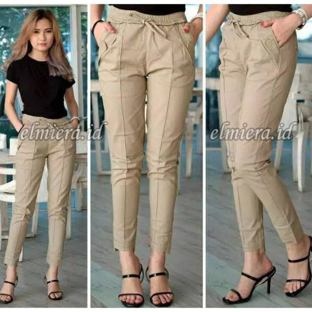 Celana basic fort line katun twill / CELANA KAREN / BAGGY TWILL STRECT