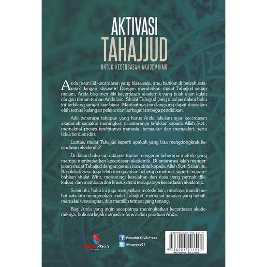 Buku Aktivasi Tahajjud untuk Kecerdasan Akademikmu; Cerdas Intelektual dan Spiritual dengan Mukjizat Tahajjud - DIVA Press