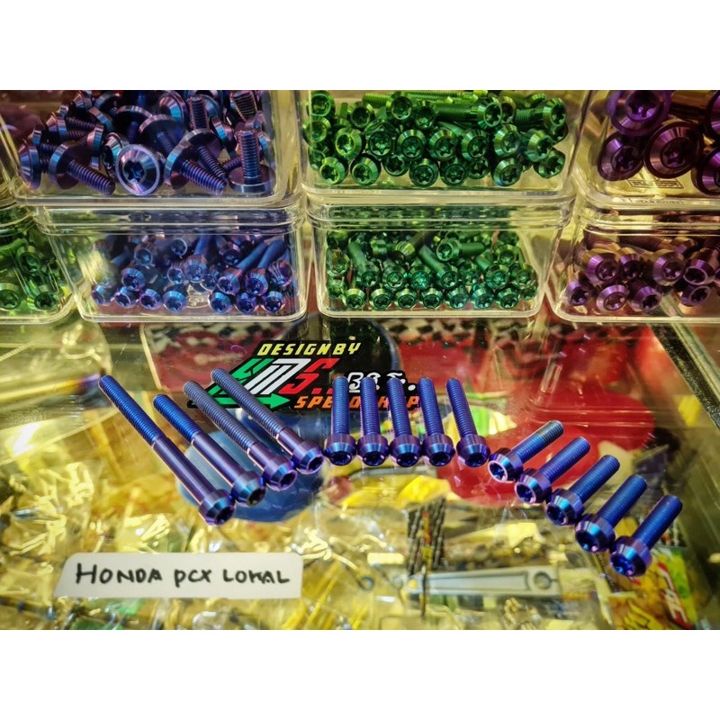 Paketan baut Titanium CVT Honda Pcx Lokal