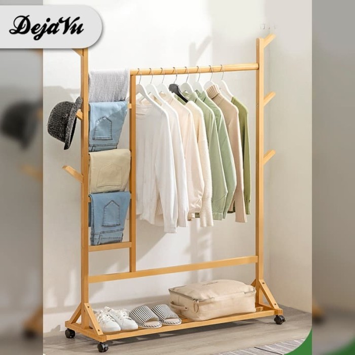 Dejavu Gantungan Baju Celana Hanger Stand Kayu Minimalis Hsh201 Coffee Rak Baju Unik Original Shopee Indonesia