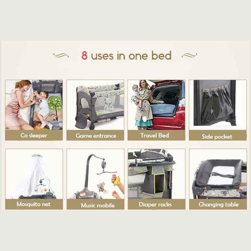 Makassar - Baby Box Side Bed Ranjang Bayi Right Start 8 in 1 Multifunctional PY 888 &amp; PY 894 Tempat Tidur Bayi
