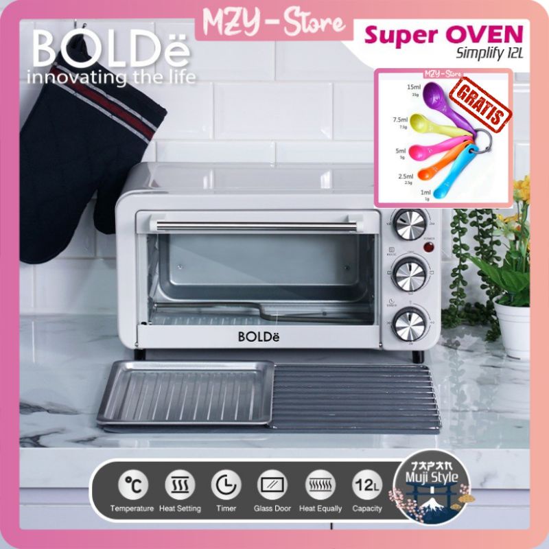 BOLDE Oven Simplify Bolde Superoven 12 Liter Oven Listrik Mini BOLDE - ORIGINAL GARANSI RESMI