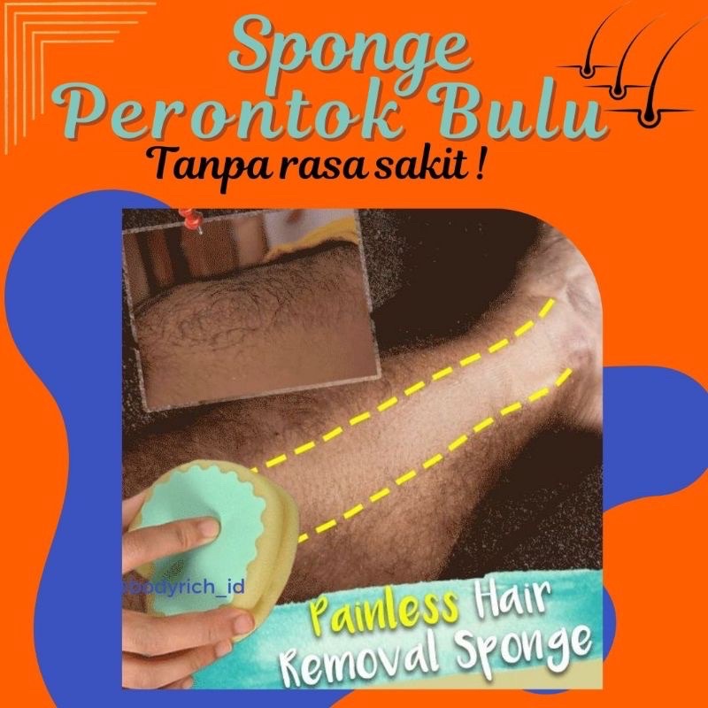 Spons Magic Penghilang Bulu Rambut Yang Efektif Tanpa Rasa Sakit Waxing Polishing Alat Penghilang Bulu Pria Wanita