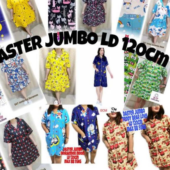Paling Dicari.. Alvaro Outlet PIYAMA DASTER JUMBO LD 120CM (JUMBO-XXXL) STARMOON, KEROPPI, TEDDY LOV