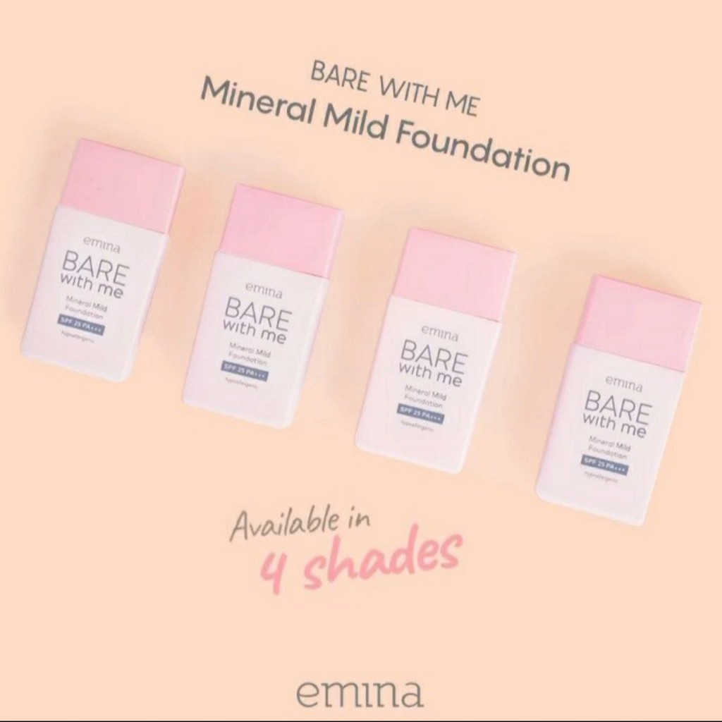 EMINA BARE WITH ME MINERAL MILD FOUNDATION 30ml