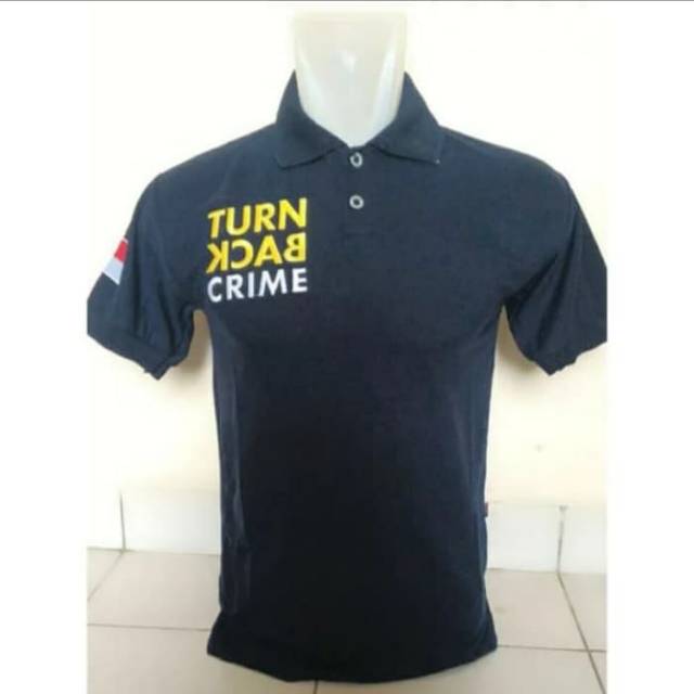 KAOS POLISI - KAOS KERAH POLISI - KAOS TURN BACK CRIME POLISI