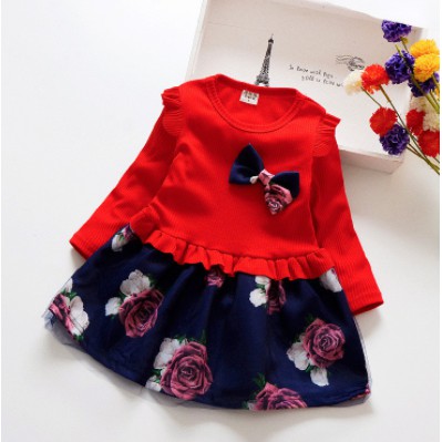 Plazababku DRESS IMPORT WONDER ROSE EBV Baju Dress Anak Perempuan Import