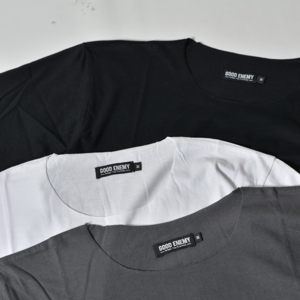 T-SHIRT RAW UNFINISHED - tanpa kerah  Kaos Polos Pria Lengan Pendek Standar Original Distro