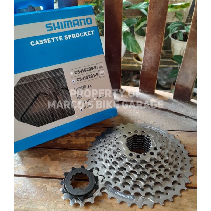 Sprocket Shimano 9 speed - CS-HG201-9 - Sprocket Shimano original - Sprocket 11-36 - Gear Shimano Al