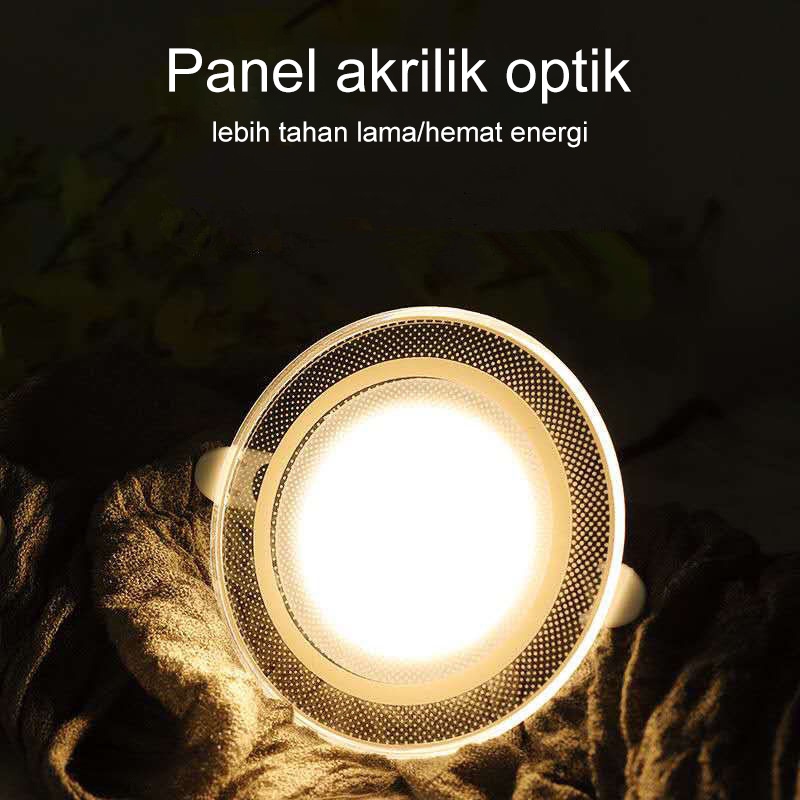 Golden LED Downlight 3 Warna 6W Hemat Energi