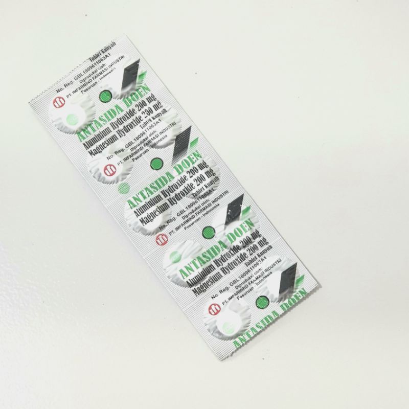 antasida doen tablet kunyah 10's 10 tab IFI / strip