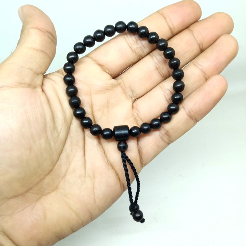 Gelang Kayu Galih Kelor Hitam Size 6mm ORIGINAL!!!