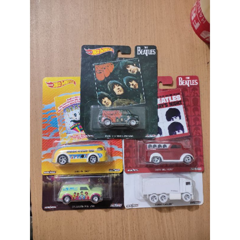 Hotwheels hot wheels pop culture the beatles - complete set 5 pcs