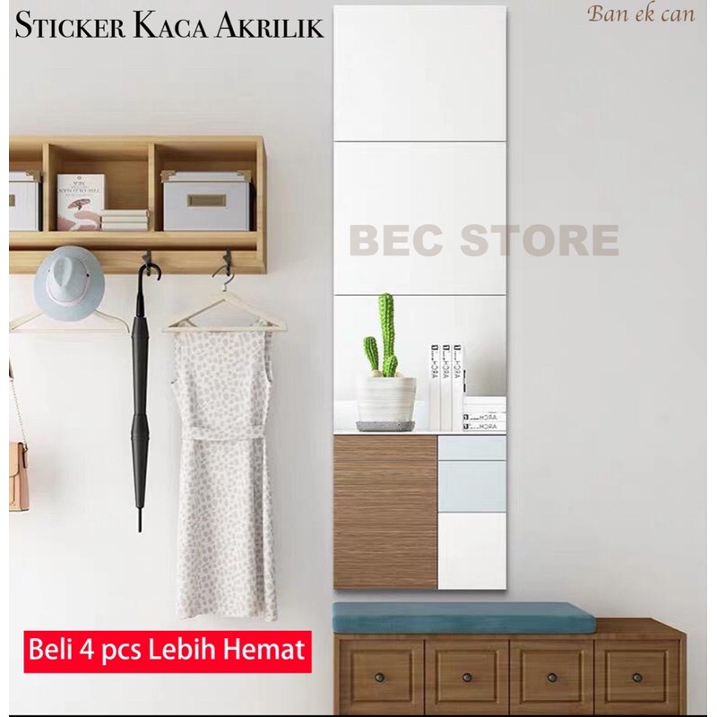  UNIK Stiker  Cermin Tempel Wallpaper Kaca Dinding Kamar  