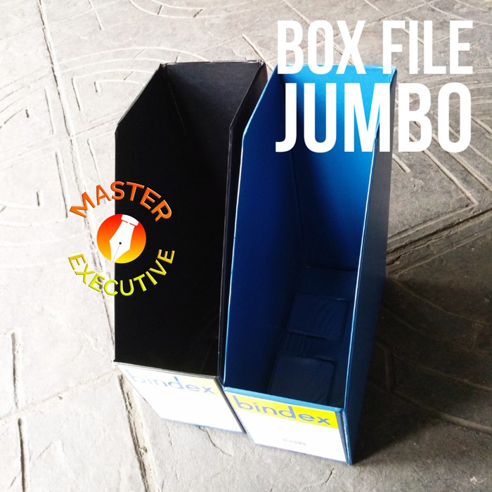 [Buah] Bindex Boxfile JUMBO Hitam / Biru 1034B 115 mm