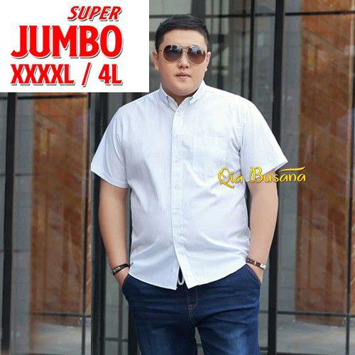 KEMEJA POLOS JUMBO LENGAN PENDEK XXL / XXXL