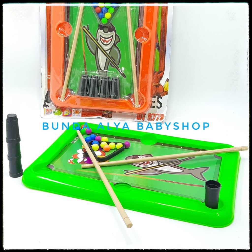 Mainan Anak Laki Laki Game Meja Billiard - Set Mainan Anak Billiar Pool Table Kids - Mainan Edukasi Meja Billiar Ukuran Sedang