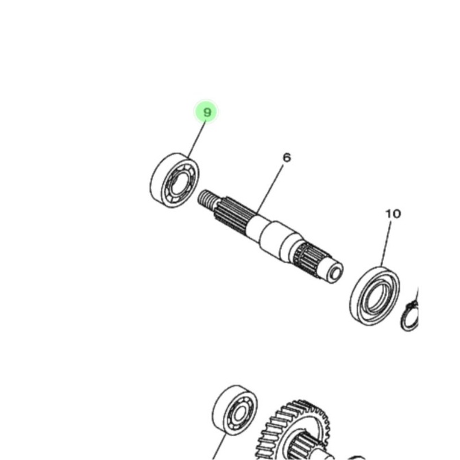 LAHER BEARING AS RODA BELAKANG MIO SPORTY SMILE NOUVO SOUL MIO J GT FINO 115 ORIGINAL