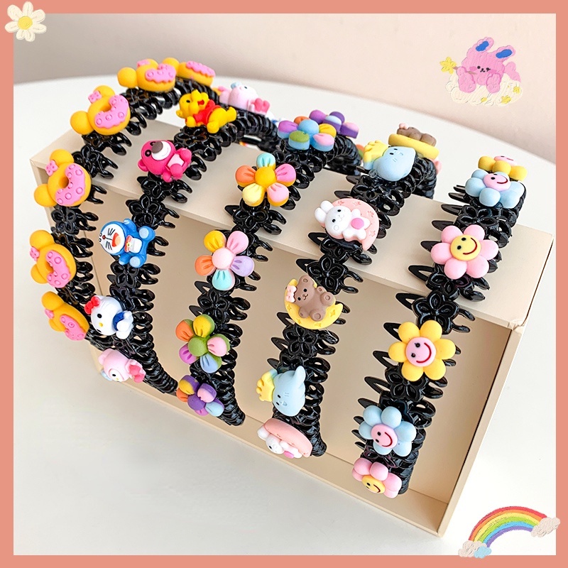 Motif Kartun Kelinci Lucu little daisy flower headband lady Korea Hiasan Rambut Anak