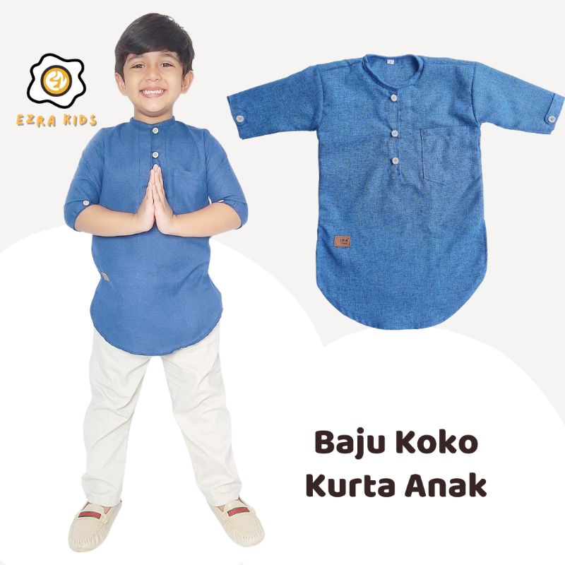 Baju Koko Anak Laki Laki model Kurta Pakistan EZRA KIDS 1 - 10 Tahun